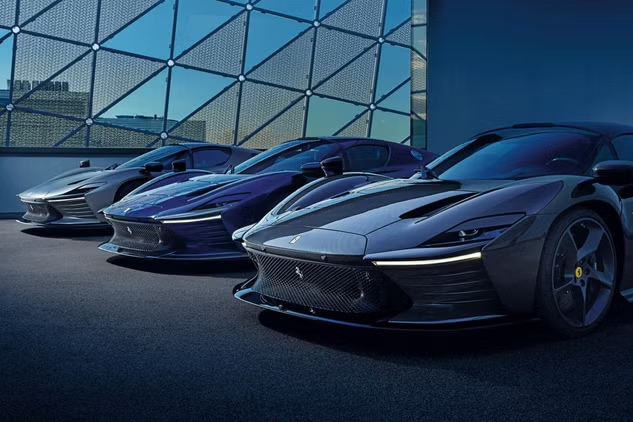 Ferrari Shows Off Three Daytona SP3 Hypercars With Exclusive Naked Carbon Fiber Finish
